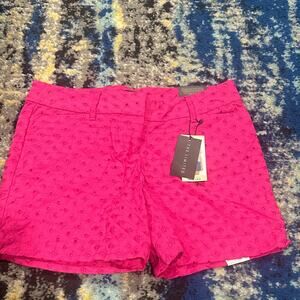 The Limited Eyelet Hot Pink Shorts 4 NWT